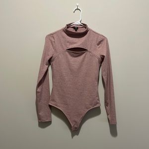 Express long sleeve body suit size S in a rose color.